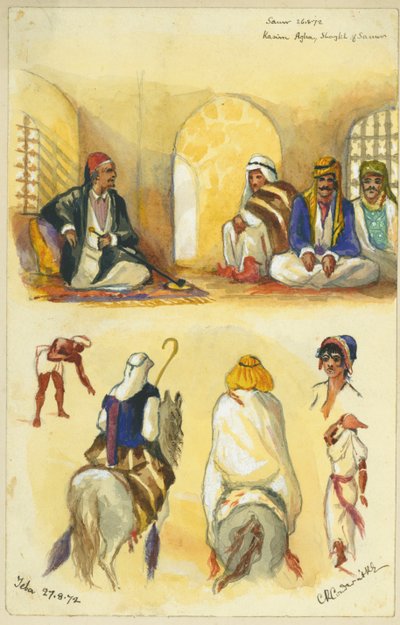 Samur and Jeba, 1872 by Claude Conder